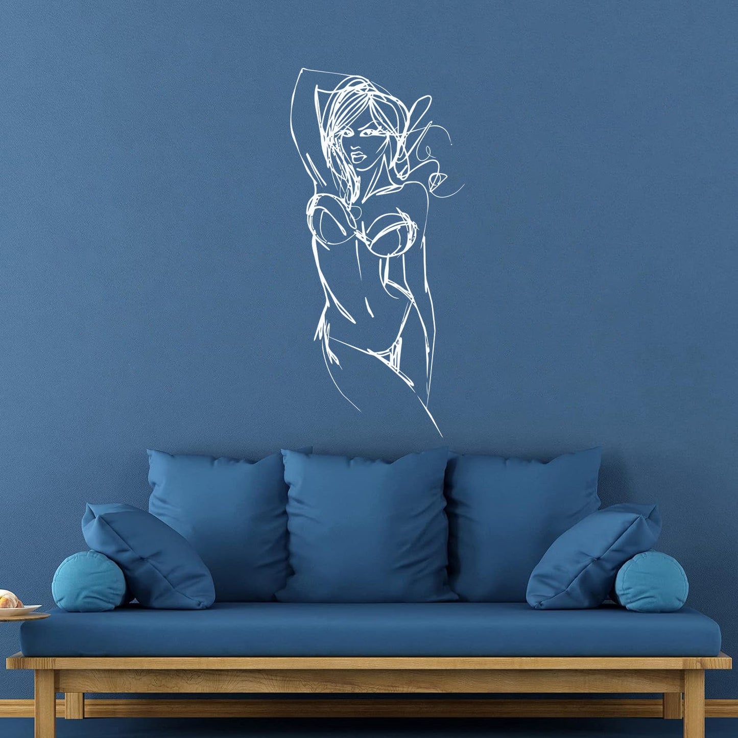 Engraving Stickers Hot Appeal Woman Sketch Drawing Tattoo Culture