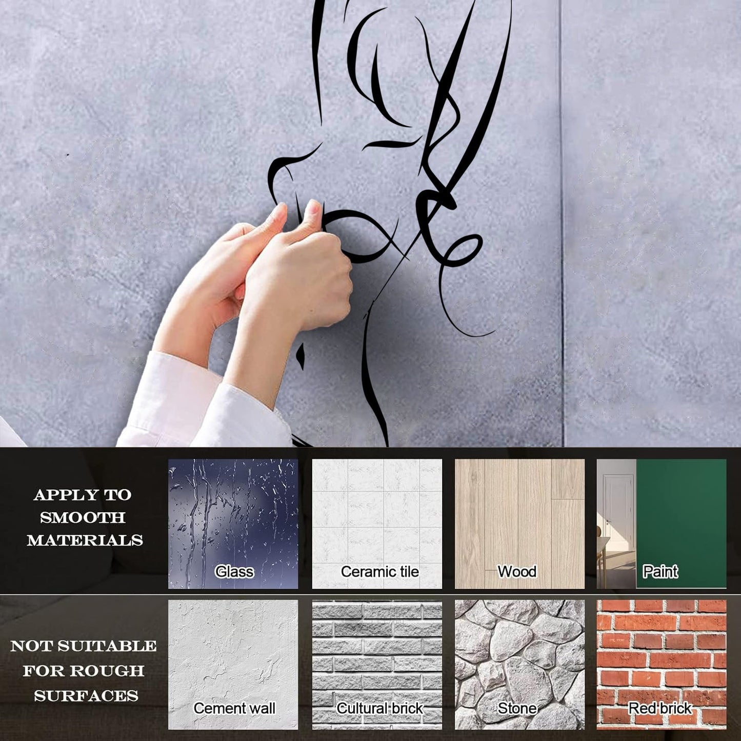 Abstract Appeal Girl Teen Bikini Fashion Lettering Decals Removable Without Leaving Glue