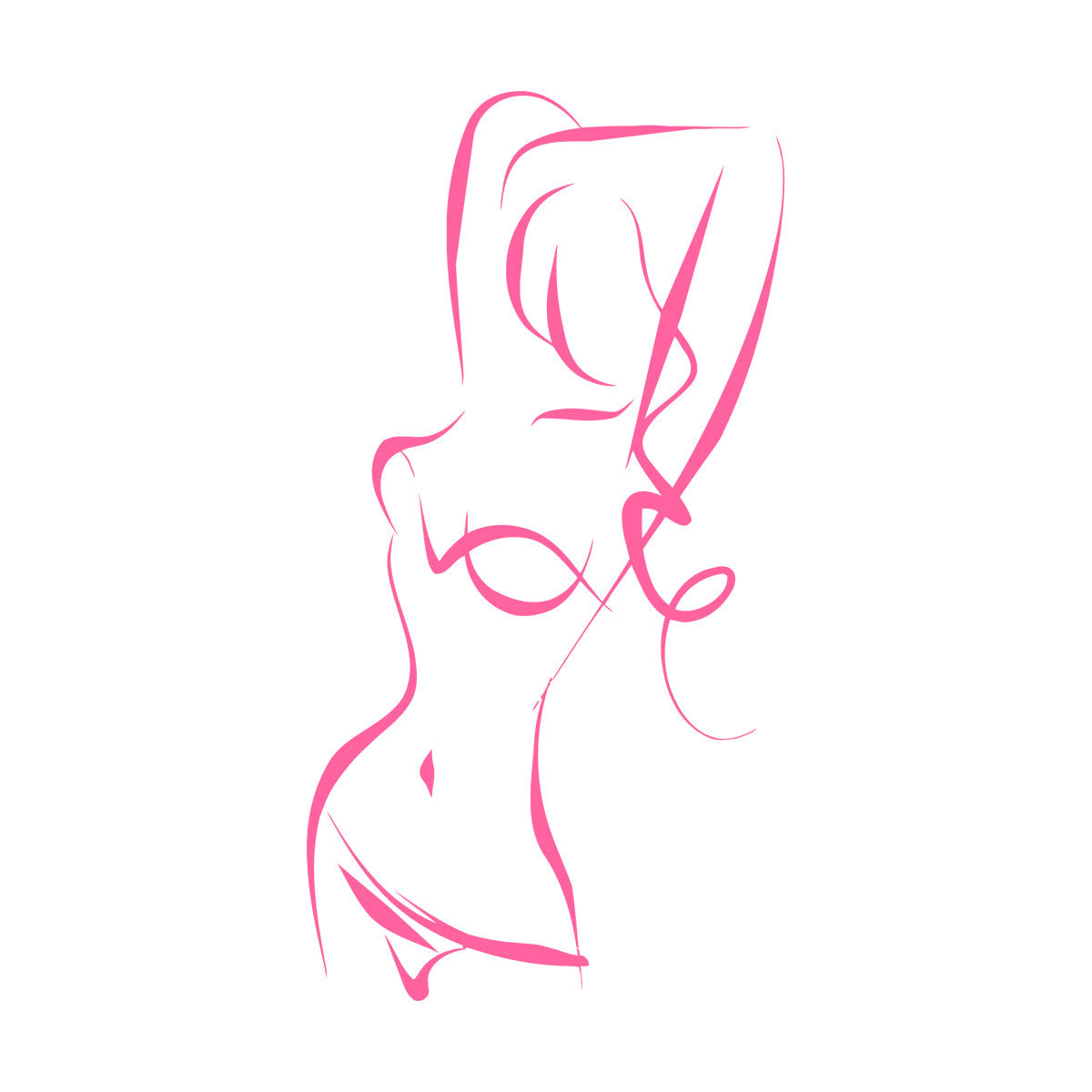 Abstract Appeal Girl Teen Bikini Fashion Lettering Decals Removable Without Leaving Glue