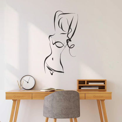 Abstract Appeal Girl Teen Bikini Fashion Lettering Decals Removable Without Leaving Glue