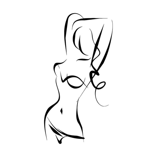 Abstract Appeal Girl Teen Bikini Fashion Lettering Decals Removable Without Leaving Glue