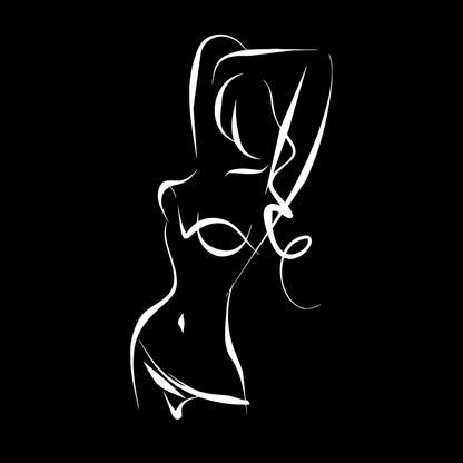 Abstract Appeal Girl Teen Bikini Fashion Lettering Decals Removable Without Leaving Glue