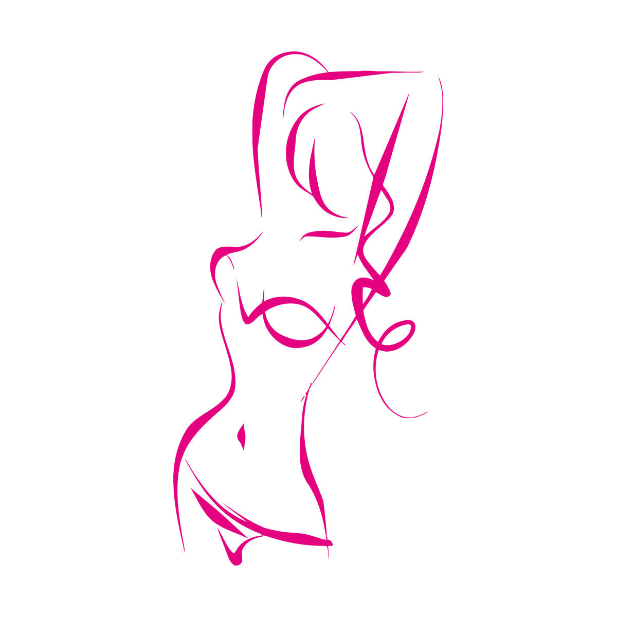 Abstract Appeal Girl Teen Bikini Fashion Lettering Decals Removable Without Leaving Glue