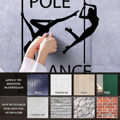 Vinyl Wall Decals Pole Dance Appeal Girls With No Clothes Passion Art Mural Painting