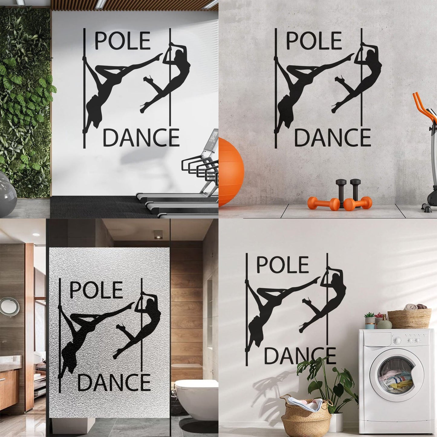 Vinyl Wall Decals Pole Dance Appeal Girls With No Clothes Passion Art Mural Painting