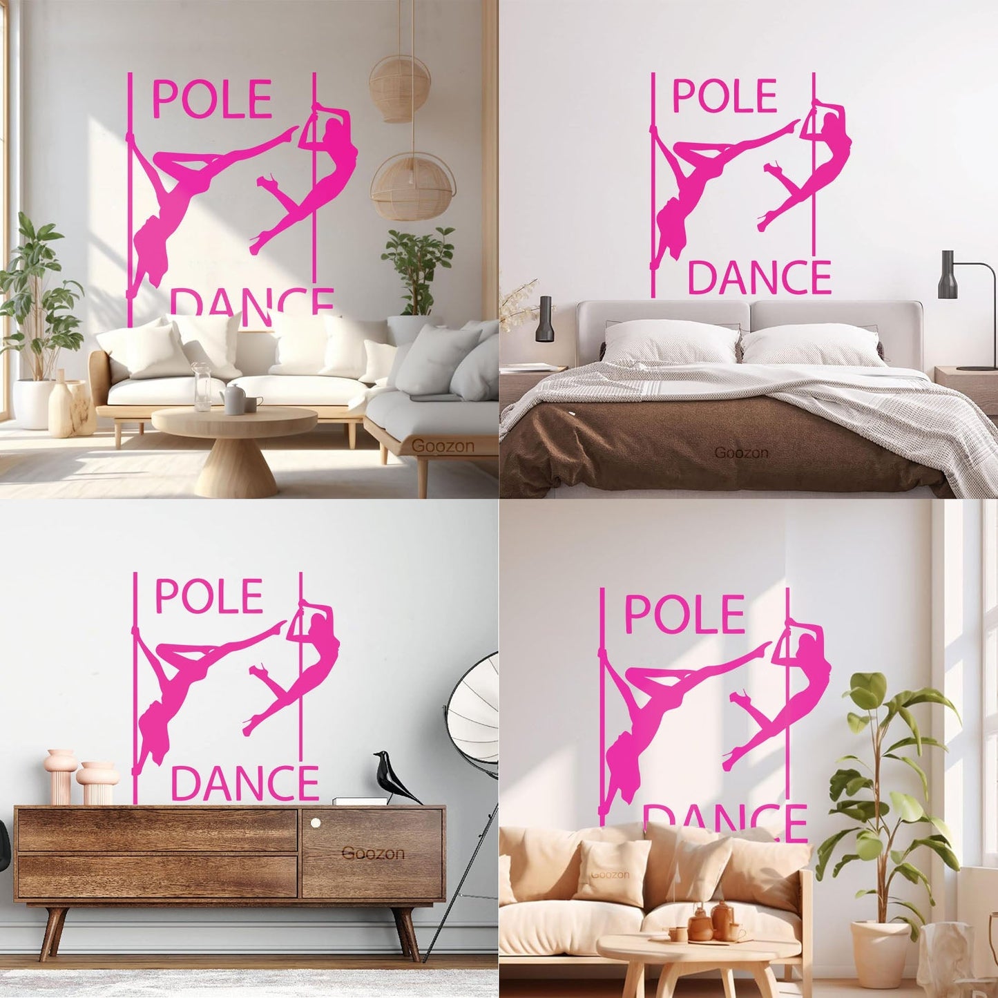Vinyl Wall Decals Pole Dance Appeal Girls With No Clothes Passion Art Mural Painting