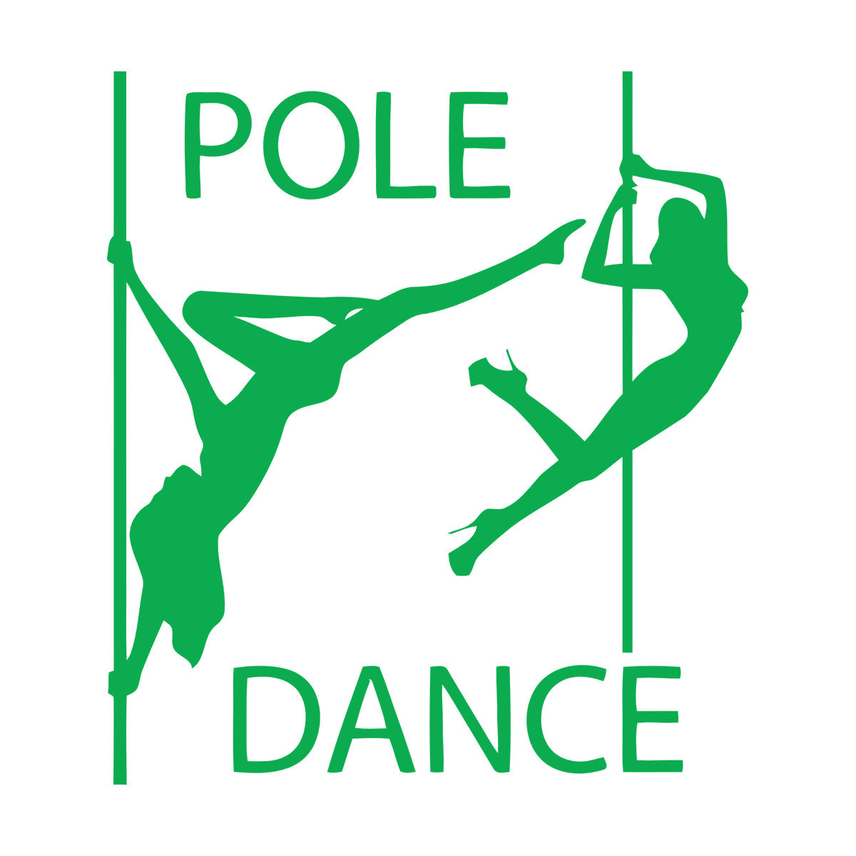 Vinyl Wall Decals Pole Dance Appeal Girls With No Clothes Passion Art Mural Painting