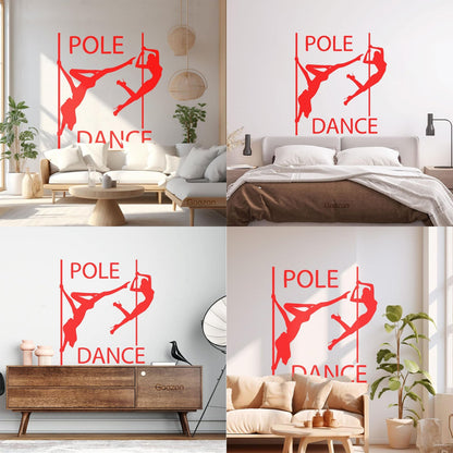 Vinyl Wall Decals Pole Dance Appeal Girls With No Clothes Passion Art Mural Painting