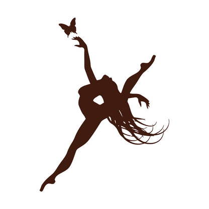 Wall Stickers Paster Paper Singer Dance Dancing Girl And Butterfly Living It Won'T Fall Off