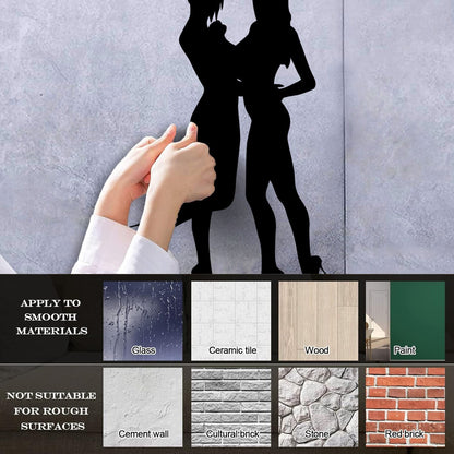 Beautiful Bikini Girls Striptease Dancer Strip Bar Fine Carving Decals Wall Beautification