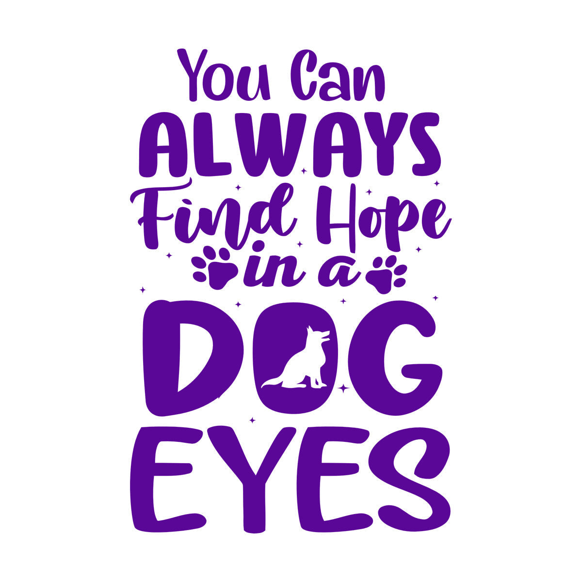 Vinyl Wall Stickers Hope Dog Eyes Motivation Lettering Self Adhesive