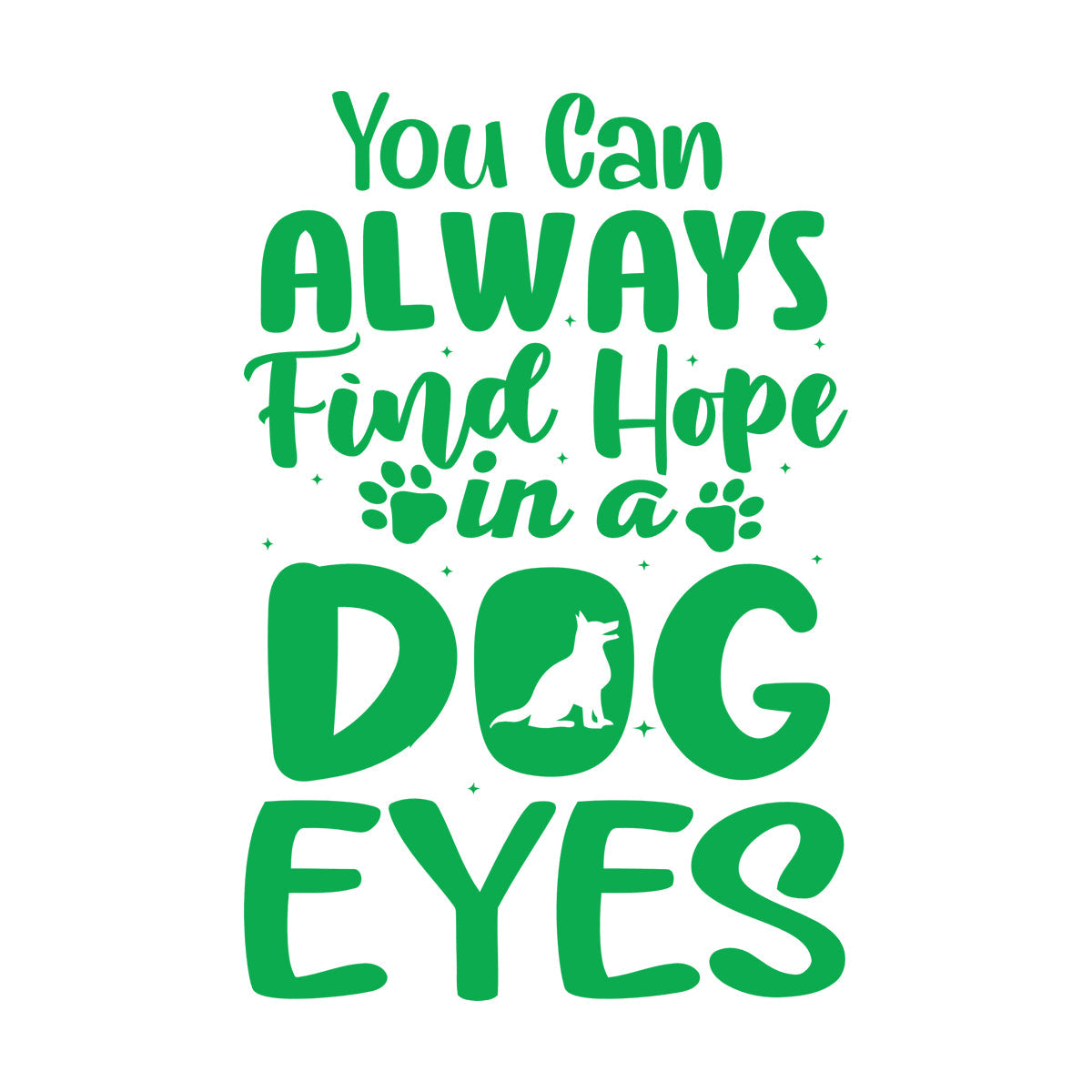 Vinyl Wall Stickers Hope Dog Eyes Motivation Lettering Self Adhesive