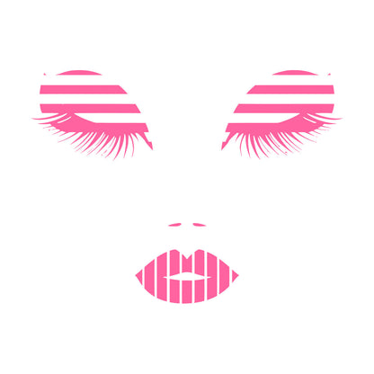 Wall Stickers Beauty Salon Makeup Appeal Eyes Eyelashes Lips Multi Color Selection