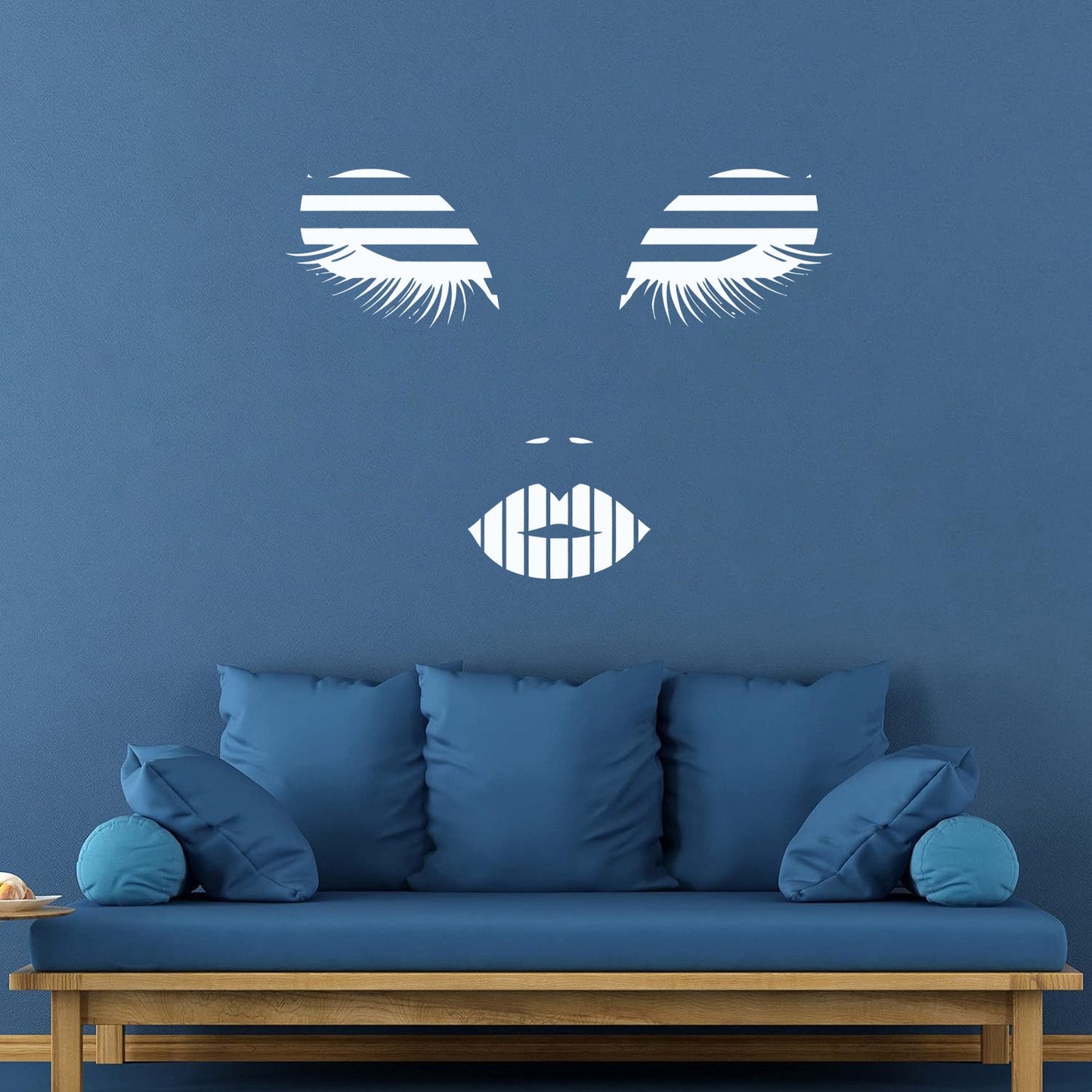 Wall Stickers Beauty Salon Makeup Appeal Eyes Eyelashes Lips Multi Color Selection