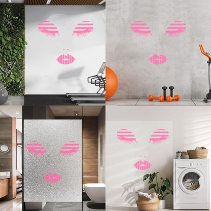 Wall Stickers Beauty Salon Makeup Appeal Eyes Eyelashes Lips Multi Color Selection