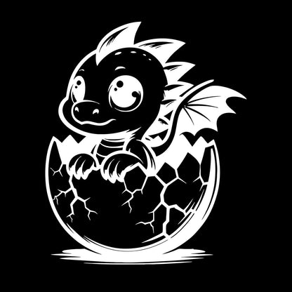 Wall Decals Cartoon Dragon With Big Eyes Hatched From Egg Art Decoration