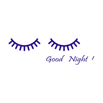 Vinyl Wall Decals Cartoon Eyes Goodnight Quote Words Nursery Wall Beautification