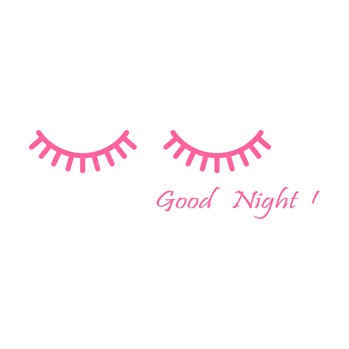 Vinyl Wall Decals Cartoon Eyes Goodnight Quote Words Nursery Wall Beautification