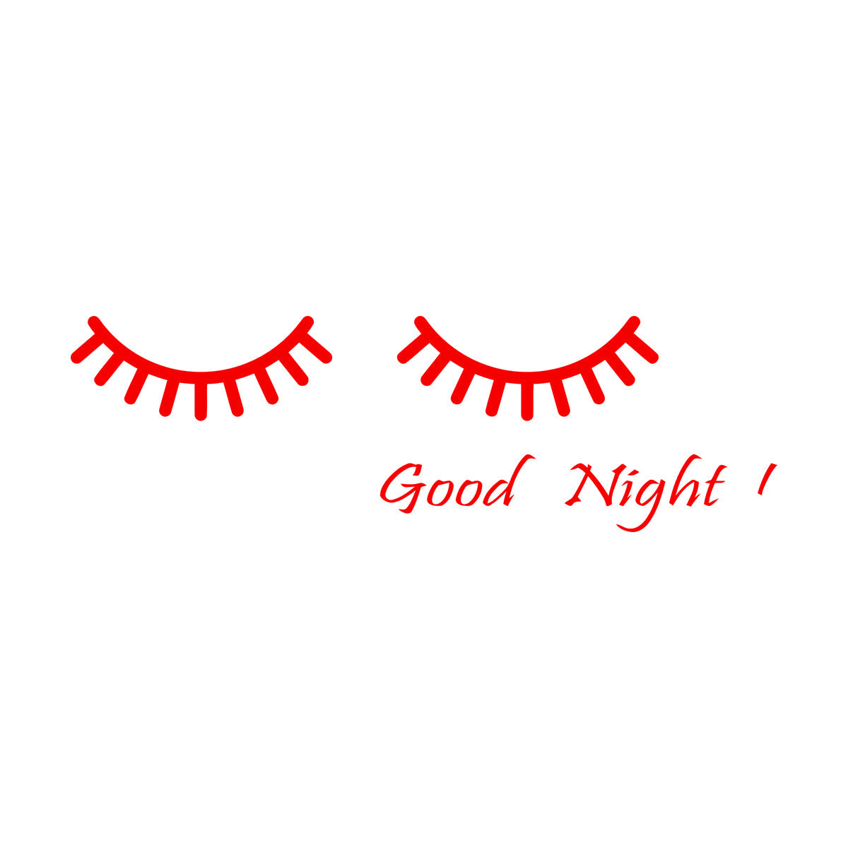 Vinyl Wall Decals Cartoon Eyes Goodnight Quote Words Nursery Wall Beautification