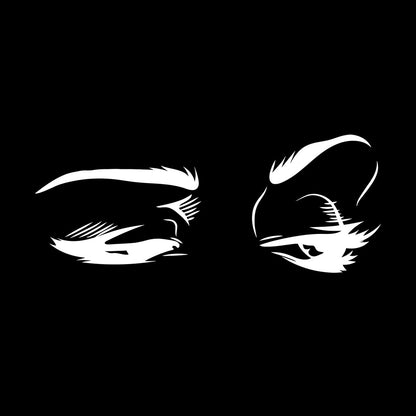 Engraving Decals Cartoon Girl Look Woman Eyelash Eyes Makeup Fashion Car Body Decoration