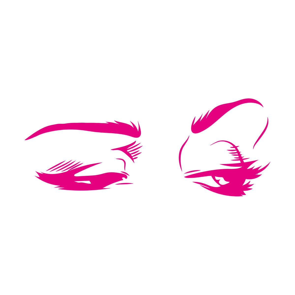 Engraving Decals Cartoon Girl Look Woman Eyelash Eyes Makeup Fashion Car Body Decoration
