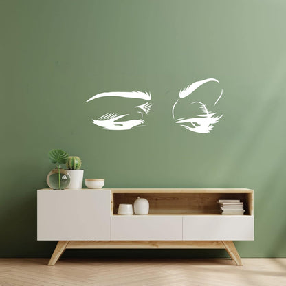 Engraving Decals Cartoon Girl Look Woman Eyelash Eyes Makeup Fashion Car Body Decoration