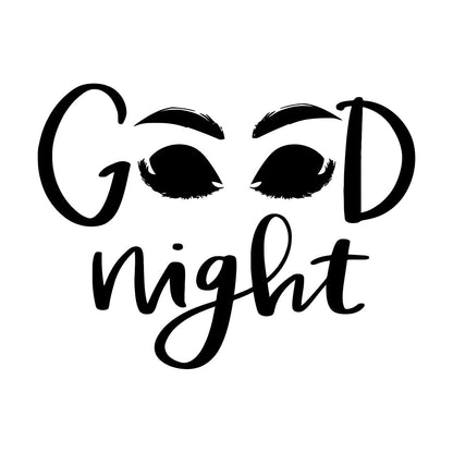 Mural And Wall Vinyl Decal Closed Eyes Good Night Quote Window Decals
