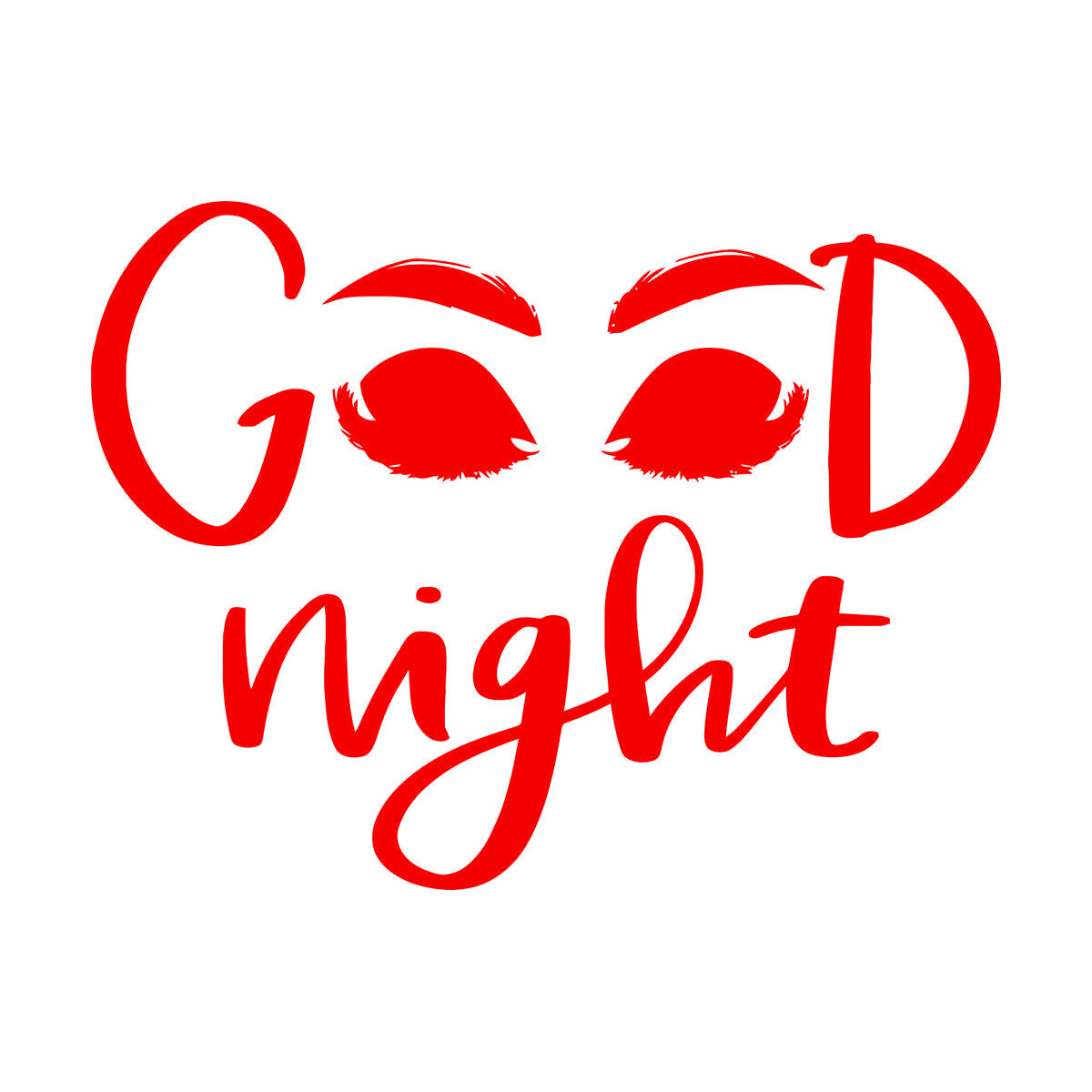 Mural And Wall Vinyl Decal Closed Eyes Good Night Quote Window Decals