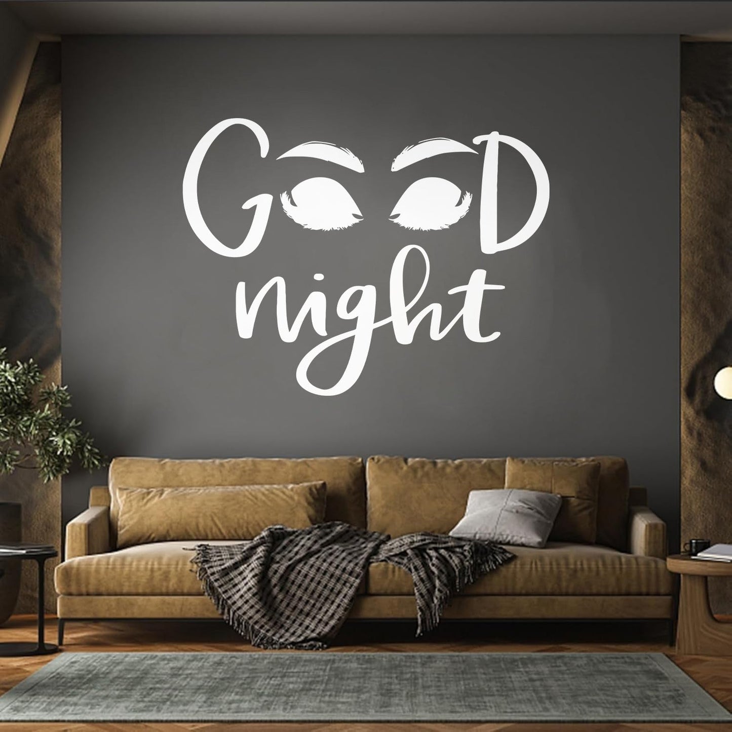 Mural And Wall Vinyl Decal Closed Eyes Good Night Quote Window Decals