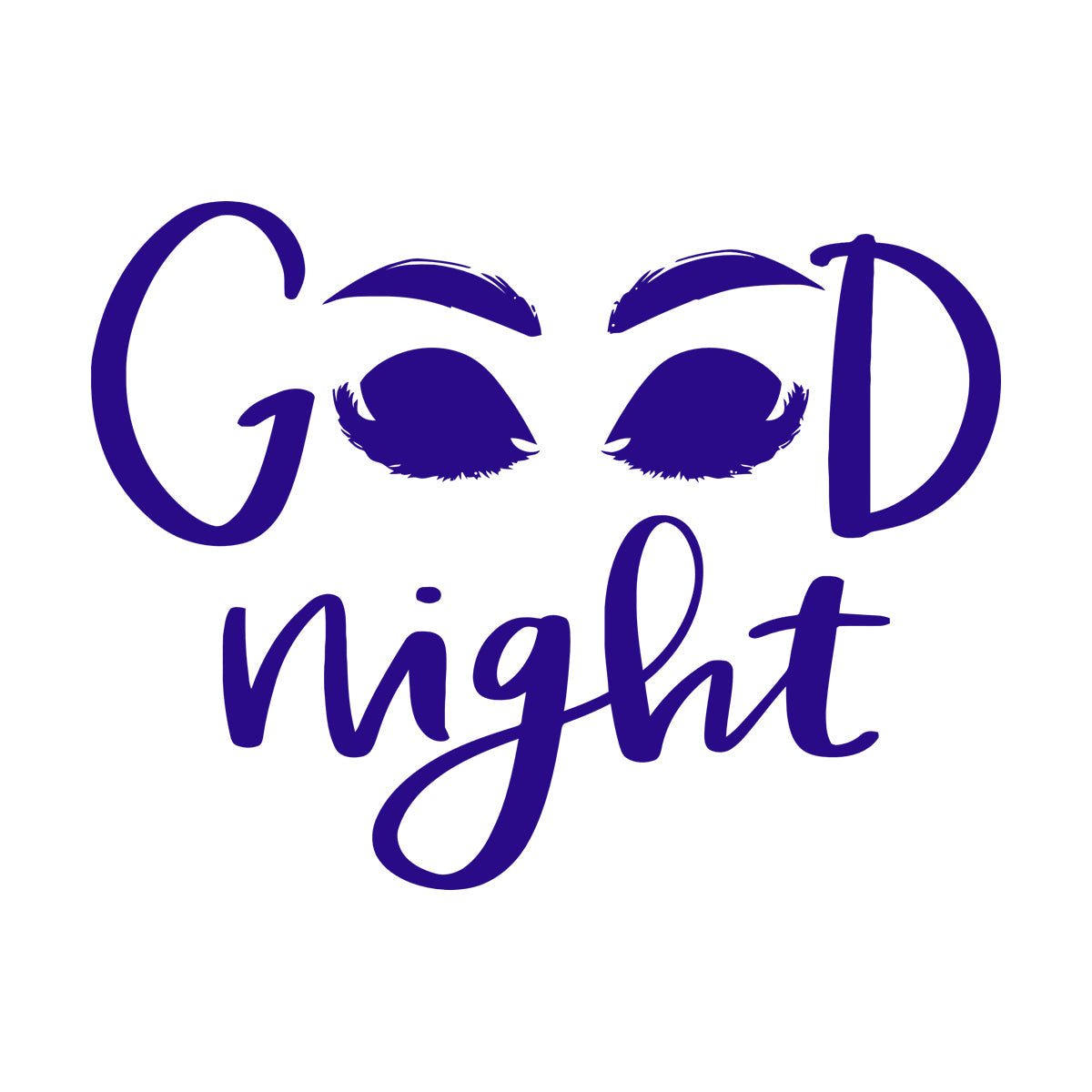 Mural And Wall Vinyl Decal Closed Eyes Good Night Quote Window Decals