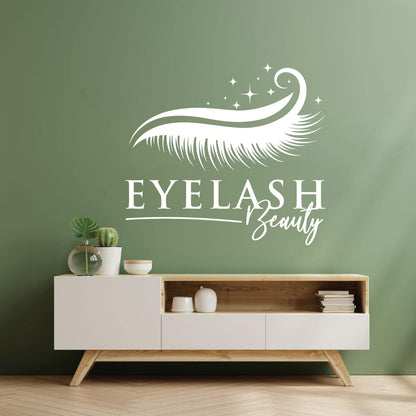 Eyes Closed Eyelashes Logo Beauty Salon Fine Carving Stickers Tattoo Culture