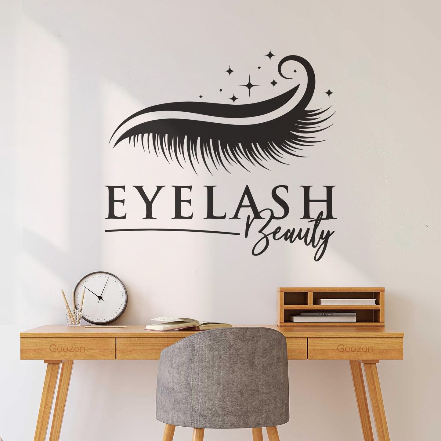 Eyes Closed Eyelashes Logo Beauty Salon Fine Carving Stickers Tattoo Culture