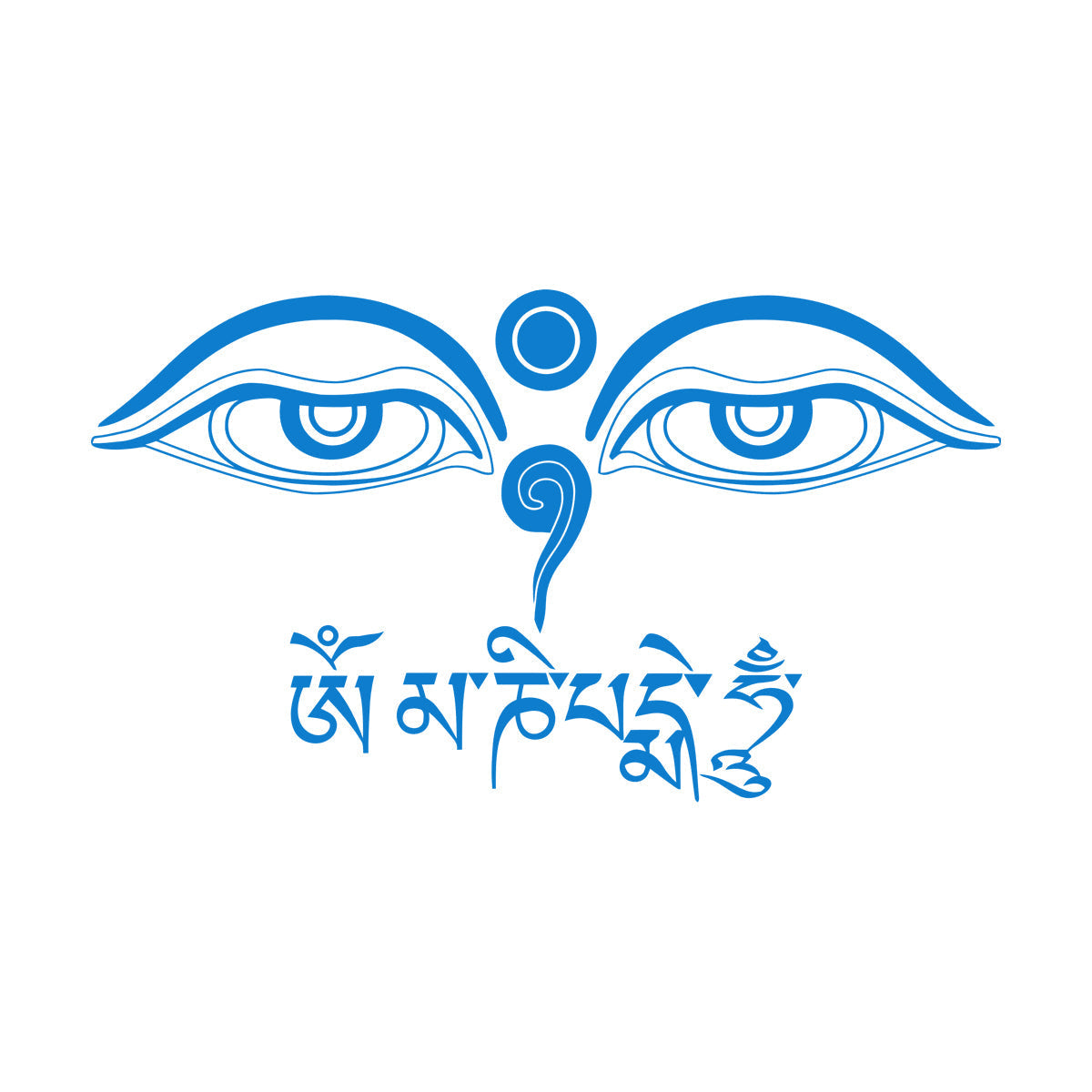 Wall Stickers Eyes Of Buddha Mantra Om Buddhist Buddhism Yoga Removable Without Leaving Glue