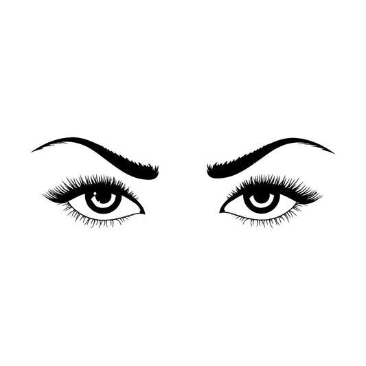 Lettering Decals Girl Beautiful Appeal Eyes Woman Eyelashes Eyebrow Equipped With Transfer Film Kit