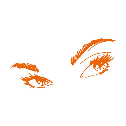 Girl'S Face Beautiful Eyes Long Eyelashes Spa Salon Wall Decals Pvc Easy Installation