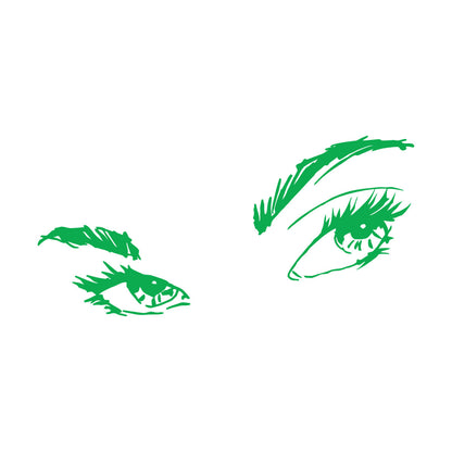 Girl'S Face Beautiful Eyes Long Eyelashes Spa Salon Wall Decals Pvc Easy Installation