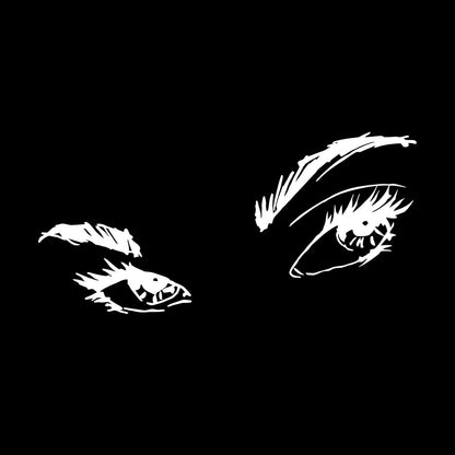 Girl'S Face Beautiful Eyes Long Eyelashes Spa Salon Wall Decals Pvc Easy Installation