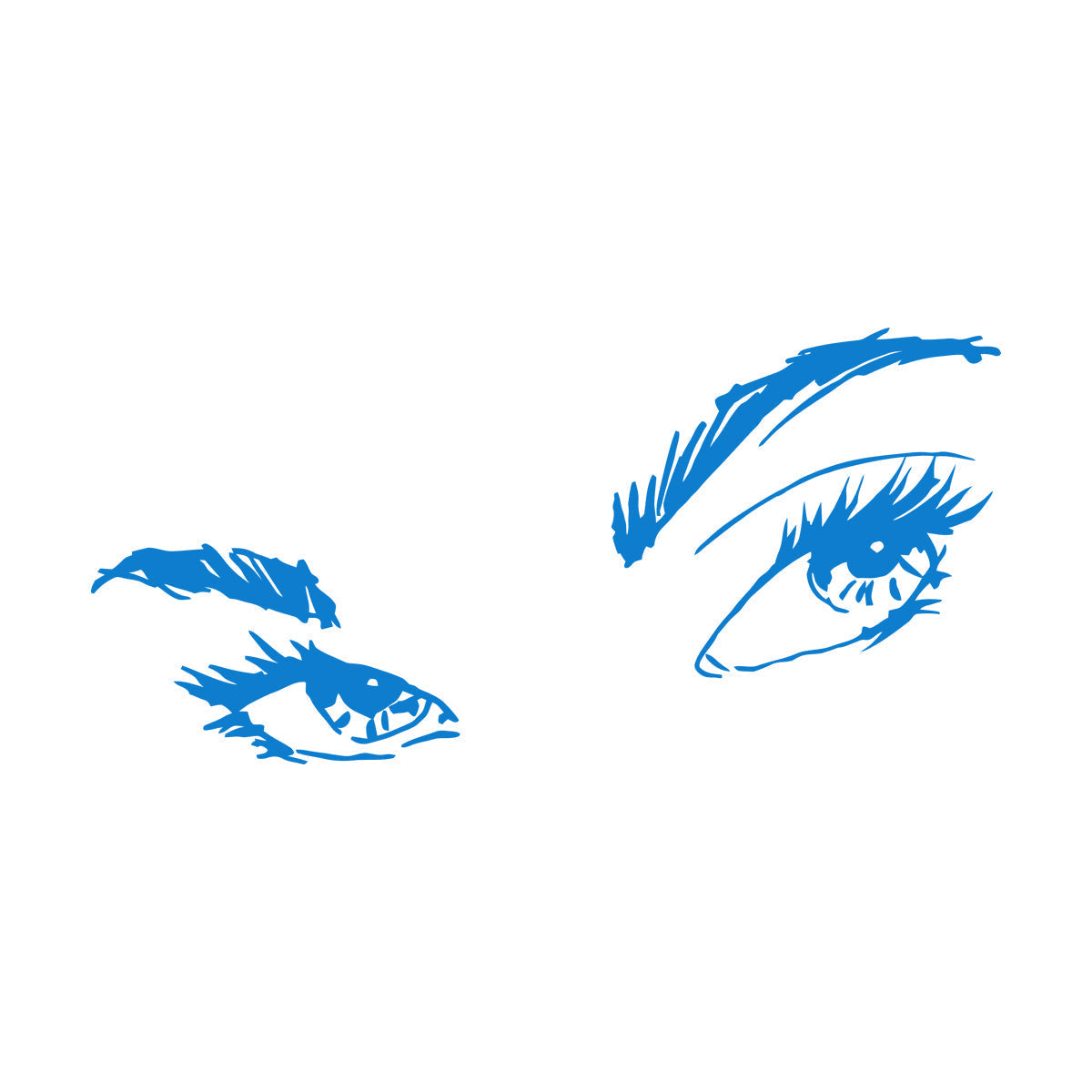 Girl'S Face Beautiful Eyes Long Eyelashes Spa Salon Wall Decals Pvc Easy Installation