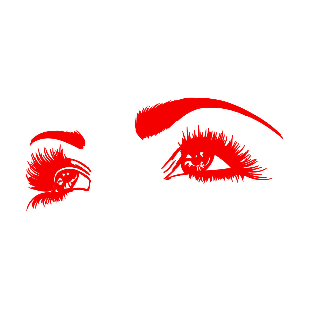 Lettering Stickers Girl'S Face Big Eyelashes Beautiful Eyes Beauty Salon Art Mural Painting