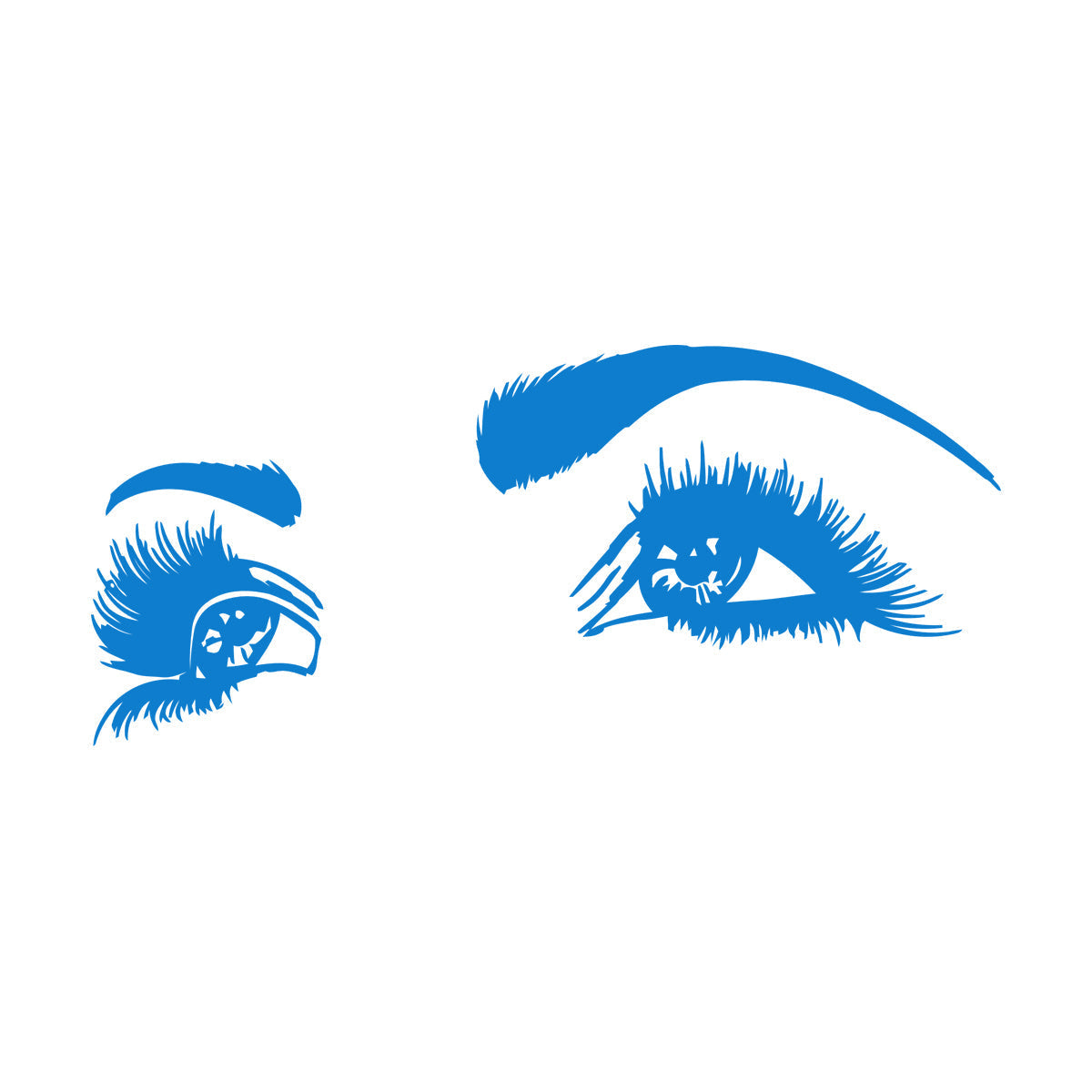 Lettering Stickers Girl'S Face Big Eyelashes Beautiful Eyes Beauty Salon Art Mural Painting