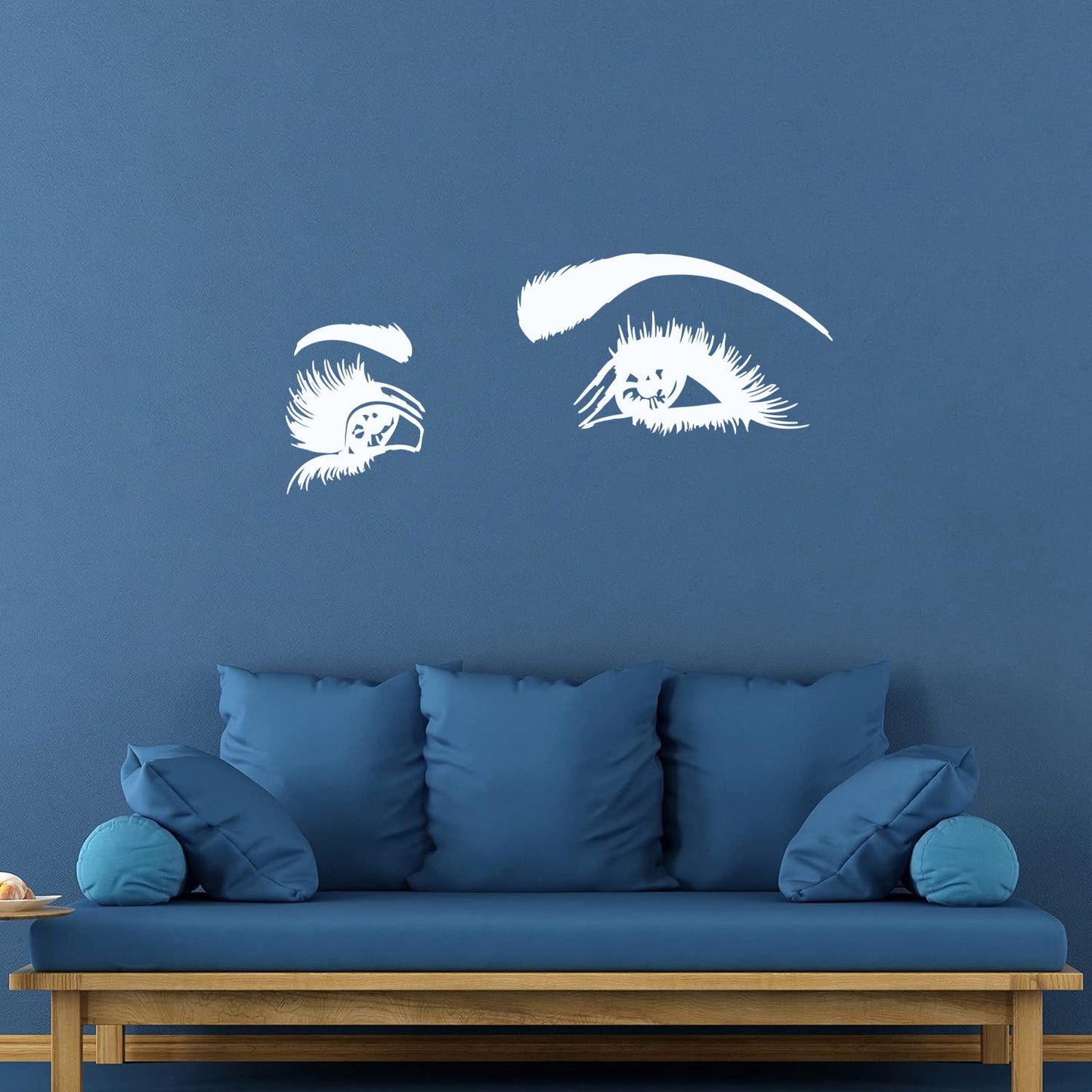 Lettering Stickers Girl'S Face Big Eyelashes Beautiful Eyes Beauty Salon Art Mural Painting