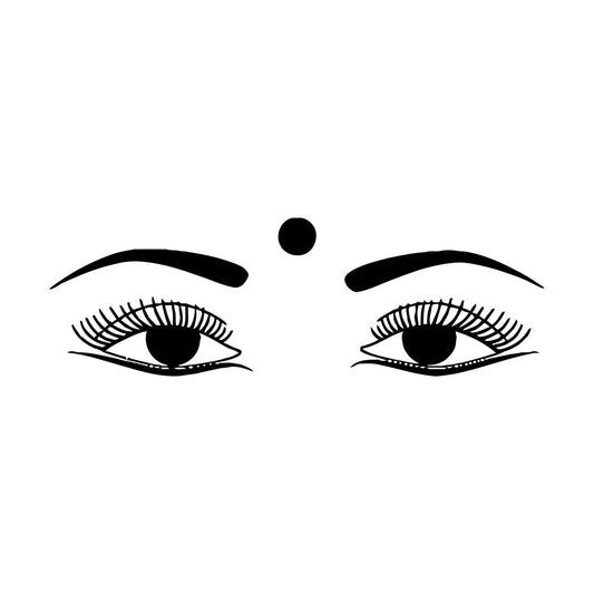 Vinyl Wall Decals Indian Woman Female Beautiful Eyes India Hindu Bindi Personalized Customization
