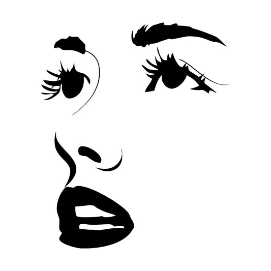 Vinyl Art Sticker Appeal Face Eyes Lips Beauty Salon Tattoo Culture