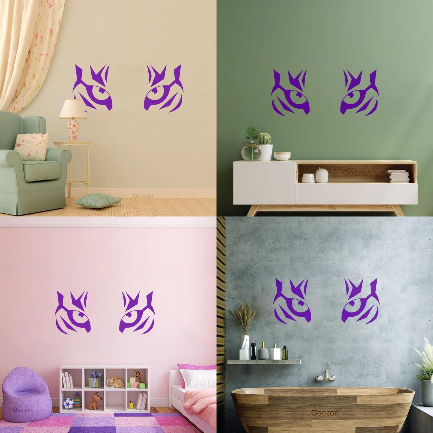 Mural And Wall Vinyl Decal Tiger Eyes African Predator Big Cat It Won'T Fall Off