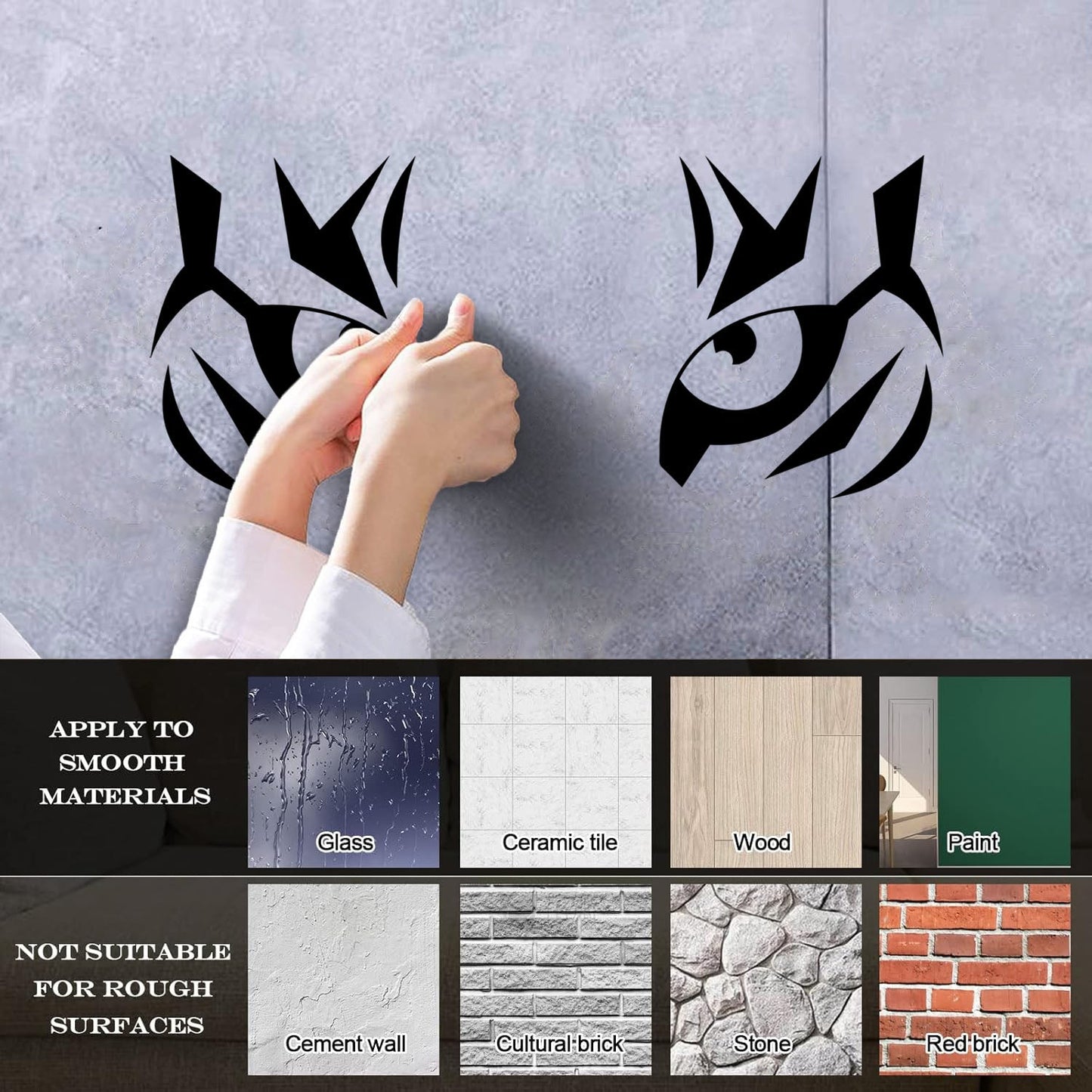 Mural And Wall Vinyl Decal Tiger Eyes African Predator Big Cat It Won'T Fall Off