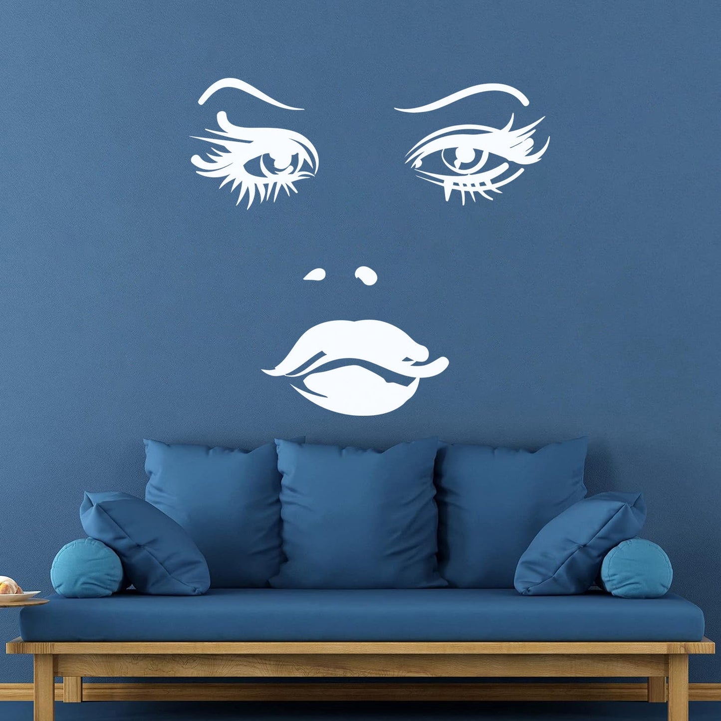 Woman Face Eyes Lips Girl Fine Carving Decals Car Body Decoration