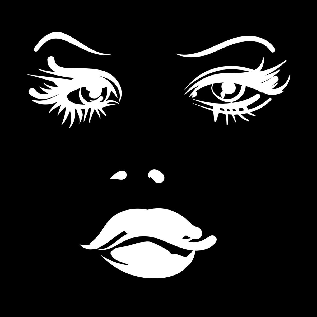 Woman Face Eyes Lips Girl Fine Carving Decals Car Body Decoration