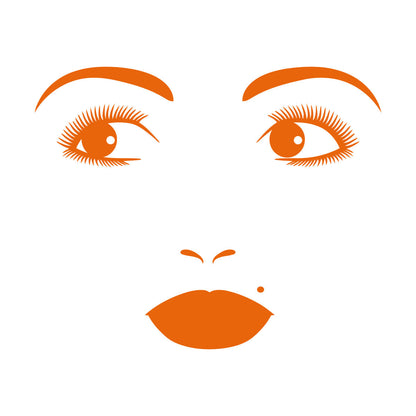 Vinyl Art Sticker Woman Face Appeal Lips Eyelashes Eyes Beauty Salon Window Decals