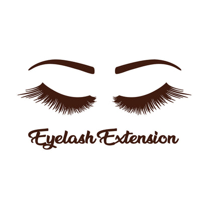 Engraving Stickers Women Beautiful Eyes Eyelashes Beauty Salon Glass Stickers