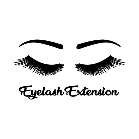 Engraving Stickers Women Beautiful Eyes Eyelashes Beauty Salon Glass Stickers
